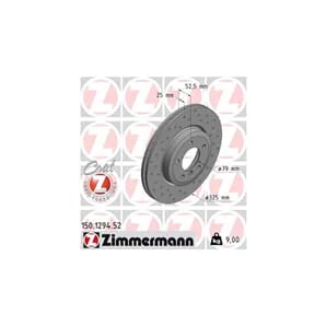 1 Zimmermann Sportbremsscheibe 150.1294.52 BMW 3er Z4 3,0