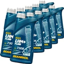 10x1L MANNOL LHM PLUS + HYDRAULIKÖL ÖL GRÜN SERVOÖL BREMSFLÜSSIGKEIT DIN 51524-3