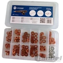 156-teilig KUPFER-DICHTRING-SATZ EINSPRITZDÜSEN DICHTUNG COMMON-RAIL-INJEKTOREN