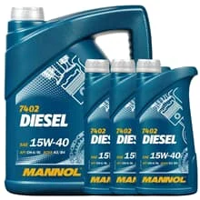 1x5L+3x1L=8L MANNOL DIESEL SAE 15W-40 MOTORÖL passend für VW 505/501.01 MB 229.1
