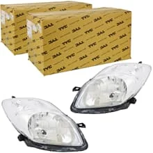 2x TYC H4 HAUPTSCHEINWERFER LINKS+RECHTS CHROM für TOYOTA YARIS P9 AB 01.2009