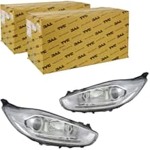 2xTYC H7/H1 SCHEINWERFER LINKS+RECHTS CHROM für FORD FIESTA VI AB 11.12 FACELIFT