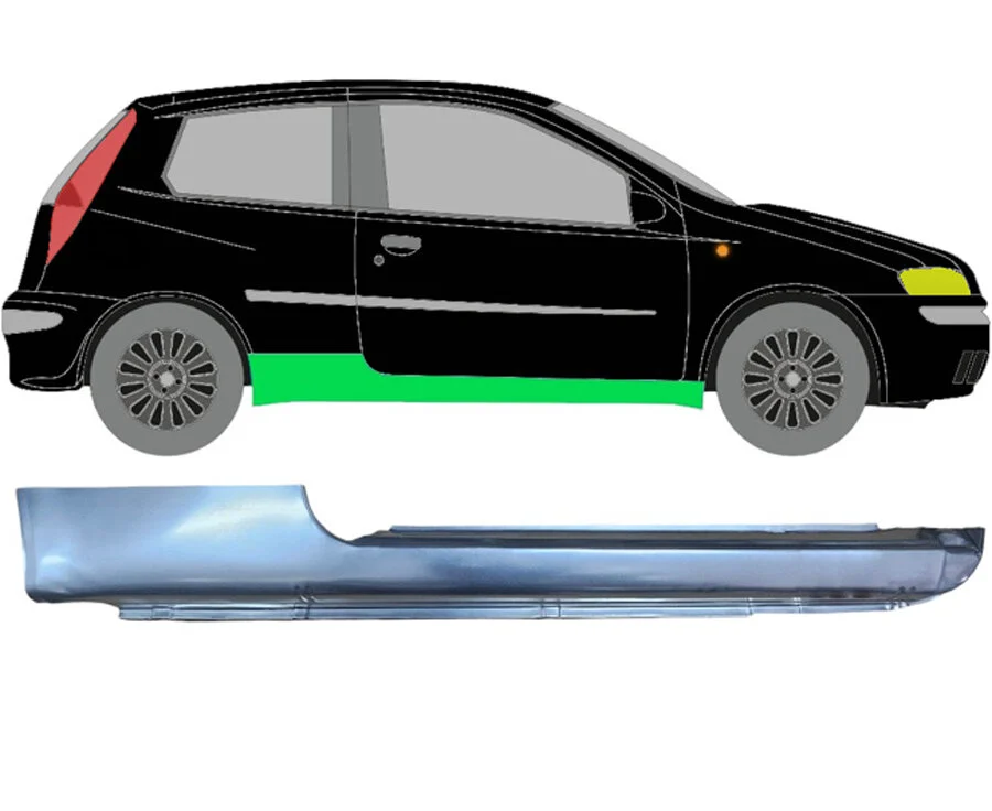 3 Tür Schweller Blech für Fiat Punto 1999 - 2010 rechts