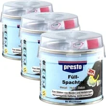 3x 250g PRESTO 2K FÜLLSPACHTEL HÄRTER POLYESTER UNIVERSALL HOLZ METALL BETON