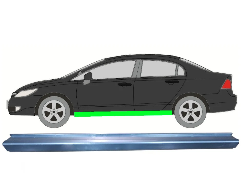 4 Tür Schweller Blech für Honda Civic Limousine 2005 - 2011 links