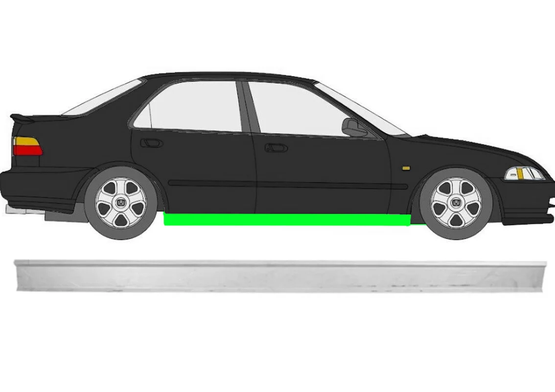 4 Tür Schweller Unten Teil Blech für Honda Civic Eg9 91 – 95 symmetrisch