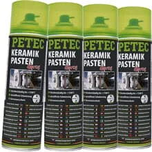 4x 500 mL PETEC KERAMIK PASTEN SPRAY HOCHTEMPERATUR BREMSEN MULTIMONTAGE PASTE