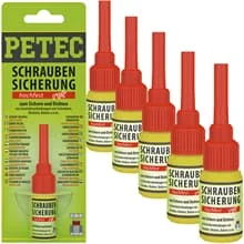 5x 5g PETEC SCHRAUBENSICHERUNG ROT HOCHFEST GEWINDESICHERUNG FIX GEWINDE KLEBER