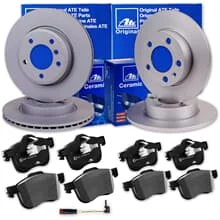ATE BREMSSCHEIBEN +CERAMIC BELÄGE VORNE+HINTEN für MERCEDES A/B-KLASSE W176 W246