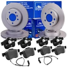 ATE BREMSSCHEIBEN + CERAMIC BELÄGE VORNE+HINTEN passend für MINI R55 R56 R57 R58