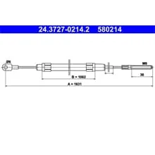 ATE HANDBREMSSEIL 1631mm passend für | 24.3727-0214.2