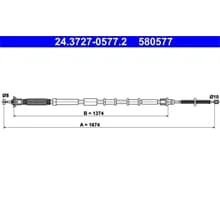 ATE HANDBREMSSEIL 1674mm passend für FIAT GRANDE PUNTO | 24.3727-0577.2