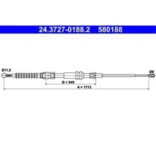 ATE HANDBREMSSEIL 1713mm passend für VW CADDY | 24.3727-0188.2