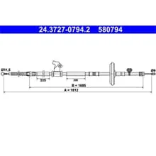 ATE HANDBREMSSEIL 1812mm passend für CHEVROLET CRUZE OPEL ASTRA | 24.3727-0794.2