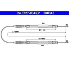 ATE HANDBREMSSEIL 3045mm passend für CITROËN JUMPER FIAT DUCATO PEUGEOT BOXER |