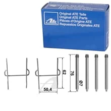 ATE MONTAGESATZ BREMSBELÄGE VORDERACHSE passend für CITROËN AX SAXO PEUGEOT 106