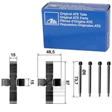 ATE MONTAGESATZ BREMSBELÄGE VORDERACHSE passend für MERCEDES-BENZ 123