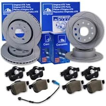 ATE PowerDisc BREMSSCHEIBEN + CERAMIC BELÄGE VORNE + HINTEN für OPEL VECTRA C