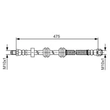 BOSCH BREMSSCHLAUCH HINTERACHSE PASSEND FÜR MERCEDES-BENZ GL-KLASSE GLE GLS