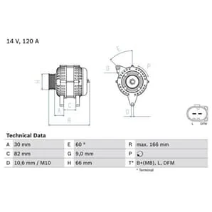 Bosch Lichtmaschine 120A Audi A4 A6 A8 Allroad Skoda Superb 1 VW Passat