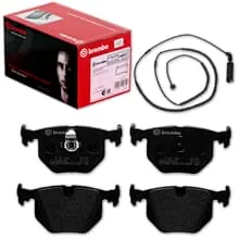 brembo BREMSBELÄGE + WARNKONTAKT HINTEN passend für BMW 3er E46 Bj. 1998 - 2006