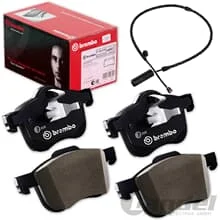 brembo BREMSBELÄGE + WARNKONTAKT HINTEN passend für BMW 5er E61 Touring / Kombi