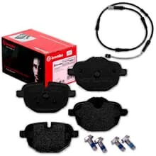 brembo BREMSBELÄGE + WARNKONTAKT HINTEN passend für BMW 5er F11 Touring / Kombi