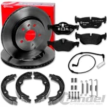 brembo BREMSSCHEIBEN+BELÄGE+HANDBREMSE HINTEN passend für BMW 3er E90 E91 E92