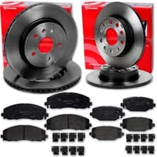 brembo BREMSSCHEIBEN + BELÄGE VORNE + HINTEN für FIAT FREEMONT CHRYSLER VOYAGER