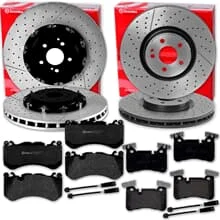 brembo BREMSSCHEIBEN + BELÄGE VORNE + HINTEN für MERCEDES W212 S212 E 63 AMG