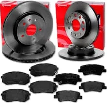 brembo BREMSSCHEIBEN + BELÄGE VORNE HINTEN passend für HYUNDAI i40 VF Limo Kombi