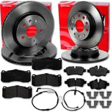 brembo BREMSSCHEIBEN + BELÄGE VORNE + HINTEN passend für MINI R56 JCW GP