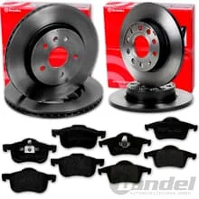 brembo BREMSSCHEIBEN + BELÄGE VORNE + HINTEN passend für VOLVO V70 XC70 S60 S80