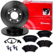 brembo SPORT BREMSSCHEIBEN 300mm + BELÄGE HINTEN für AUDI A4 B9 8W + A5 F5