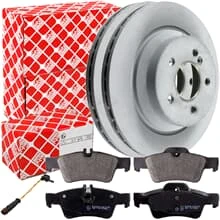 FEBI BREMSSCHEIBEN 300mmBELÄGE HINTEN passend für MERCEDES E-KLASSE W211 CLS 209