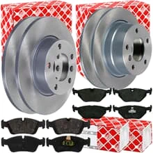 FEBI BREMSSCHEIBEN + BELÄGE VA+HA passend für BMW 3er E36 COMPACT Z3 1.6+1.8+1.9