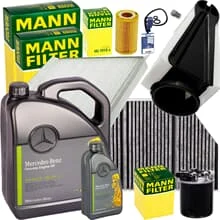 INSPEKTIONSPAKET+5W30 229.52 ÖL für MERCEDES C KLASSE W/S 205 C220-250d BlueTec