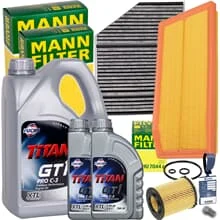 INSPEKTIONSPAKET+FUCHS 5W30 ÖL für MERCEDES C/E KLASSE W/S 205 213 GLC X253 C253