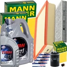 MANN INSPEKTIONSKIT+1x5+1x1L FUCHS 5W30 ÖL passend für VW MULTIVAN T5 T6 2.0 TSI