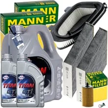 MANN INSPEKTIONSKIT+2x1L+1x5L FUCHS 5W-30 MOTORÖL passend für BMW X3 F25 18d-30d