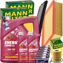MANN INSPEKTIONSKIT+2x1L+1x5L MANNOL 5W-30 ÖL passend für BMW 3er E46 320-330i