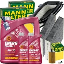 MANN INSPEKTIONSKIT+2x1L+1x5L MANNOL 5W30 MOTORÖL passend für BMW X3 F25 18d-30d