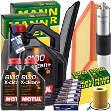 MANN INSPEKTIONSKIT+2x1L+1x5L MOTUL 5W-30 ÖL passend für BMW 3er E46 320-330i