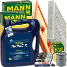 MANN INSPEKTIONSPAKET+1x5L ARAL 5W-30 MOTORÖL passend für VW GOLF VII SKODA