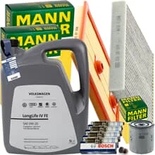 MANN INSPEKTIONSPAKET+1x5L ORIGINAL 0W-20 MOTORÖL passend für VW GOLF VII SKODA