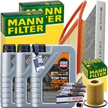 MANN INSPEKTIONSPAKET+3x1L LIQUI MOLY 5W-30 MOTORÖL passend für SKODA FABIA I VW