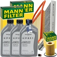 MANN INSPEKTIONSPAKET+3x1L MANNOL NRG 5W-30 MOTORÖL passend für SKODA FABIA I VW