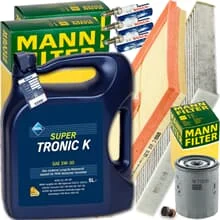 MANN INSPEKTIONSPAKET+5L ARAL 5W30 MOTORÖL passend für VW GOLF VII AUDI 1.0TSI