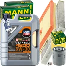 MANN INSPEKTIONSPAKET+5L LIQUI MOLY 5W30 ÖL passend für SEAT LEON SKODA OCTAVIA