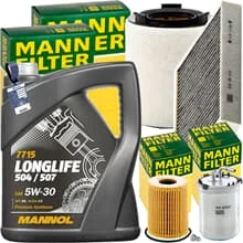 MANN INSPEKTIONSPAKET+5L MANNOL 507 5W30 ÖL passend für 1.2 TDI VW POLO 6R SKODA